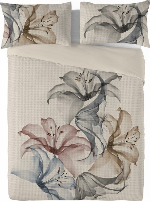 Multitex Pościel 160 x 200 3cz druk. Lniana LINEN MATEX 02