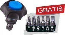 King Tony GRZECHOTKA MINI 1/4' UCHWYT DO BITÃW+ZESTAW BITÃW 6SZT.