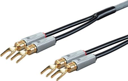 Kabel Monoprice Widły - Widły 1.8m czarny