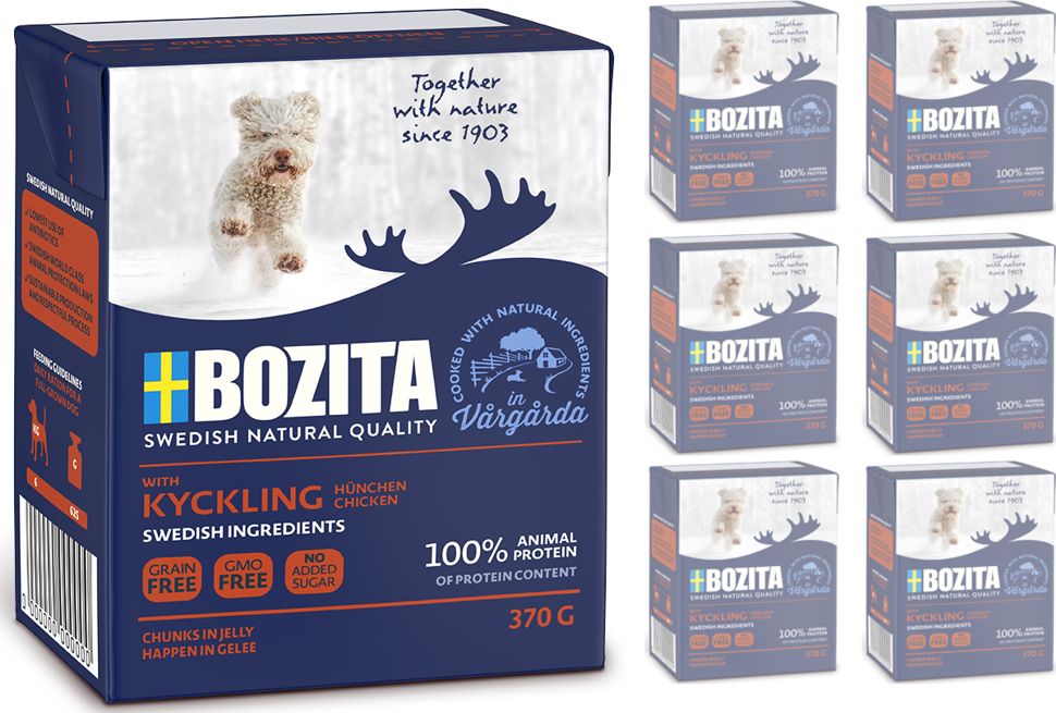 Bozita Bozita Dog Junior:delikatny kurczak w galarecie 6x370g