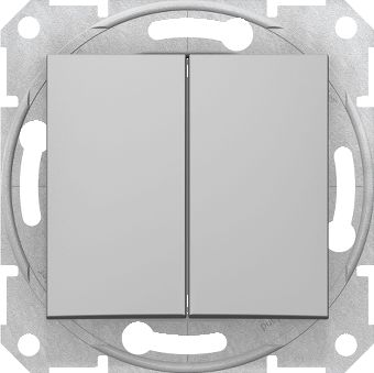 Schneider Electric Łącznik schodowy podwójny Sedna Aluminium - SDN0600160