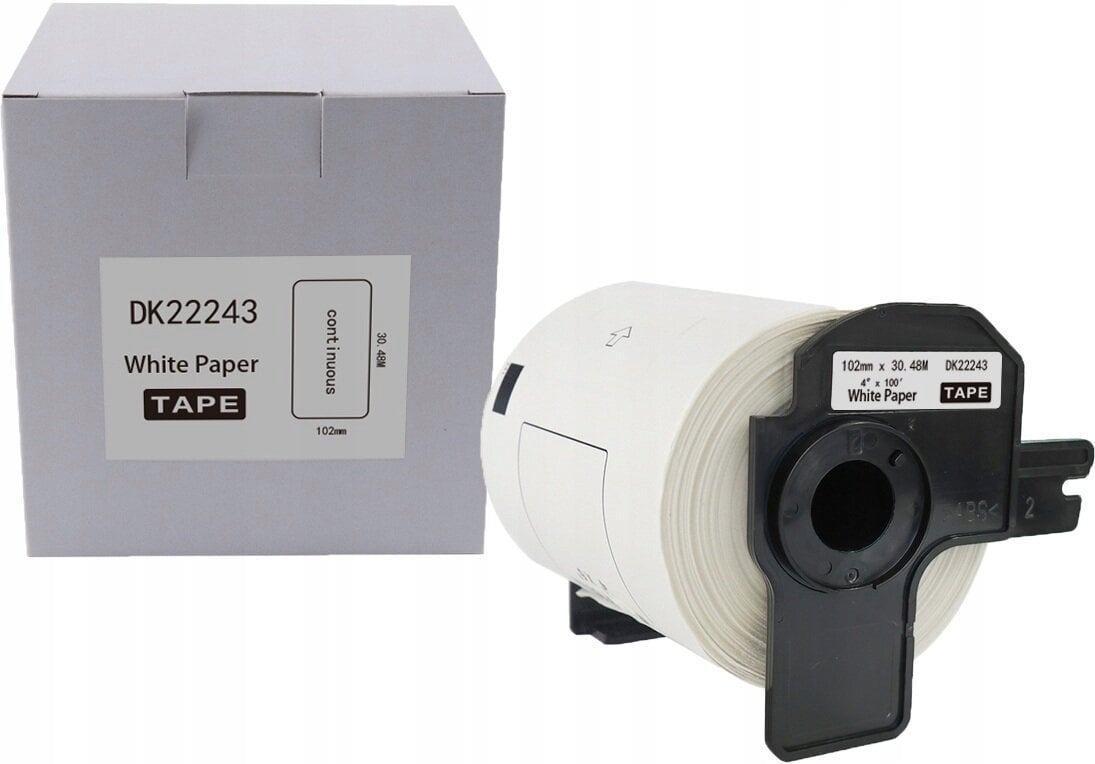 Brother Etykieta DK-22243 102mm x 30,48 czarny na białym zamiennik