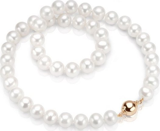 Staviori Złoty naszyjnik NZN4445 - Naturalne Perły hodowlane słodkowodne