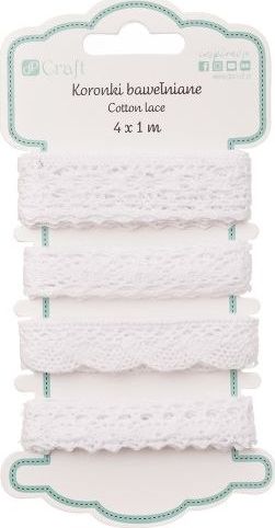 DP Craft Koronki bawełniane DPCRAFT 4 x 1m Bridal white Dalprint