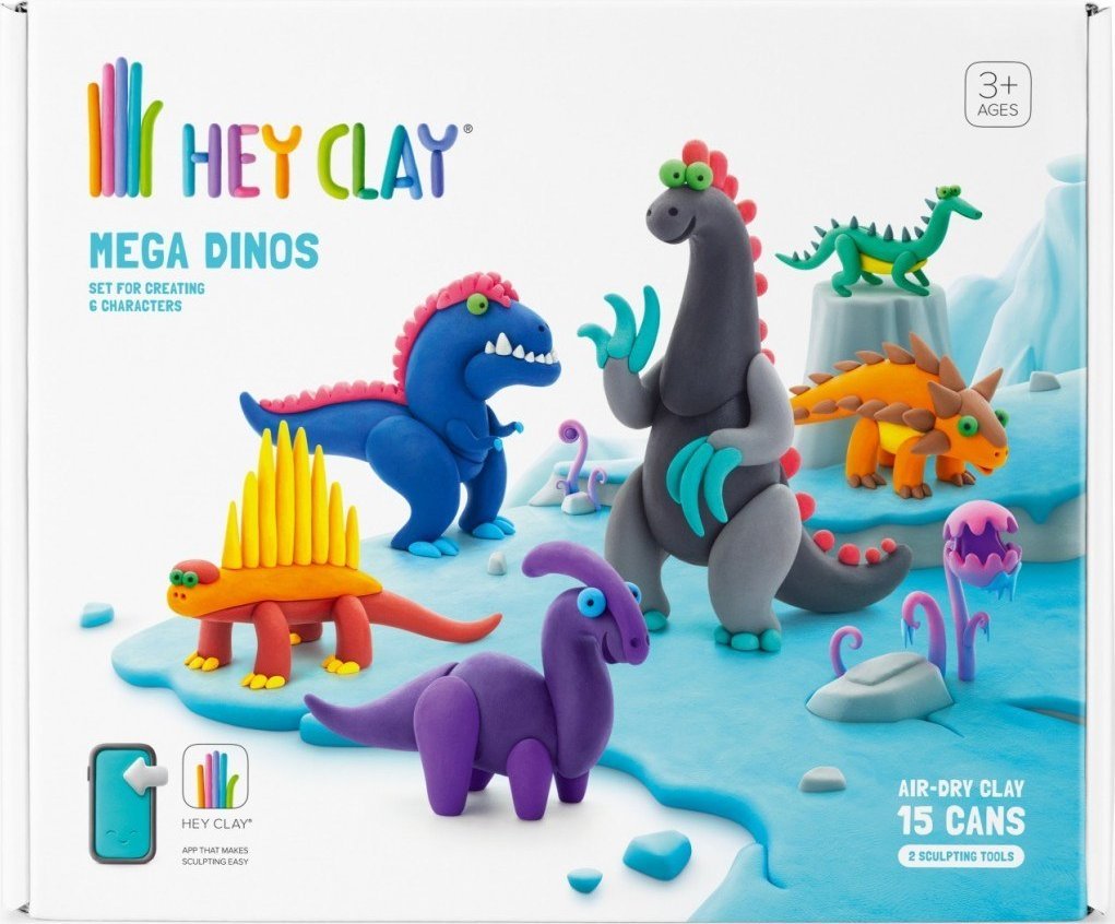 Tm Toys Masa plastyczna Hey Clay Zestaw Mega Dinozaury