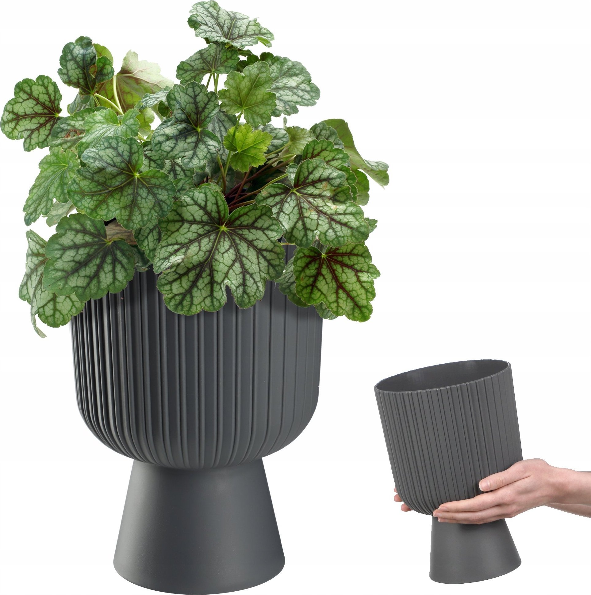 Kadax KADAX Doniczka Osłonka Donica Gazon 18cm Antracyt