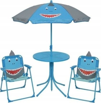 Kaemingk Zestaw ogrodowy z parasolem dla dzieci Rekin