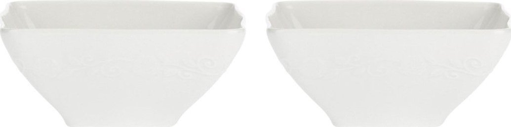 NPC Polska La Porcellana Bianca Zestaw 2 misek kwadratowych głębokich 22 cm biały