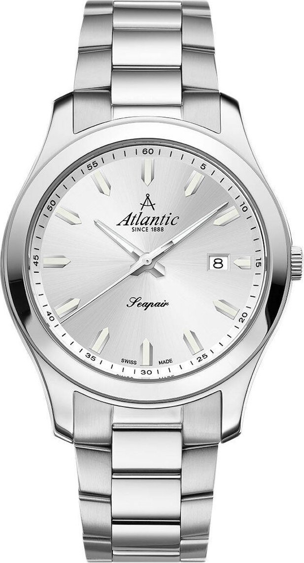 Klasyczny elegancki zegarek Atlantic SEAPAIR 60335.41.29 Szafir .