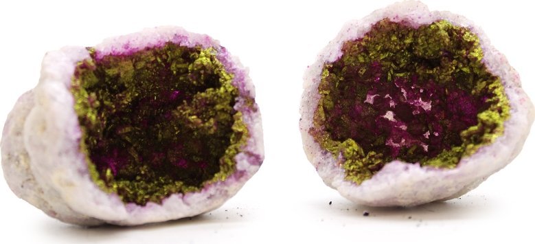 Art-Pol Kolorowa Geoda Kalcytowa Różowa i Złota