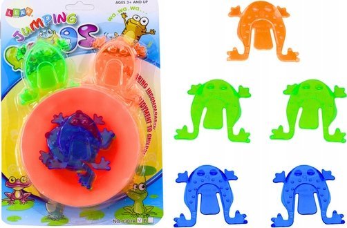 LeanToys Gra Zręcznościowa Skaczące Żabki Miseczka Kolorowe