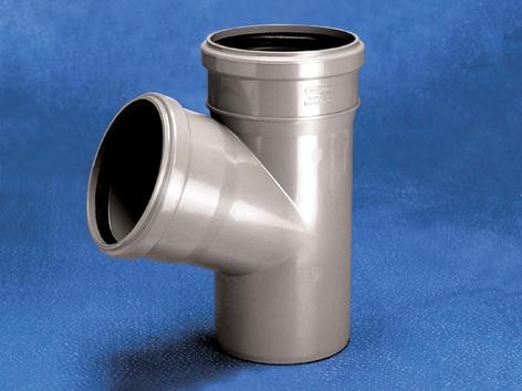 Wavin Trójnik sanitarny HT 110x110x110mm 67° popielaty 3060422405