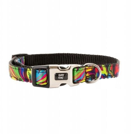 Obro�a dla psa, wz�r picasso, ta�ma polipropylenowa, 25mm/38-60cm czarna