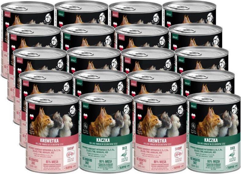 Pet Republic PetRepublic kawałki w sosie z kaczką/ z krewetką 20x400g dla kota