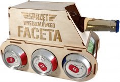 Koszulkowy Sprzęt wystrzałowego faceta - czołg na piwo z grawerem na prezent