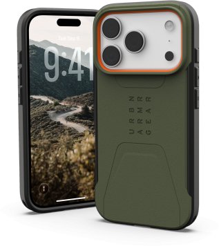 UAG Civilian MagSafe - etui do iPhone 17 Pro kompatybilne z MagSafe (olive/orange)