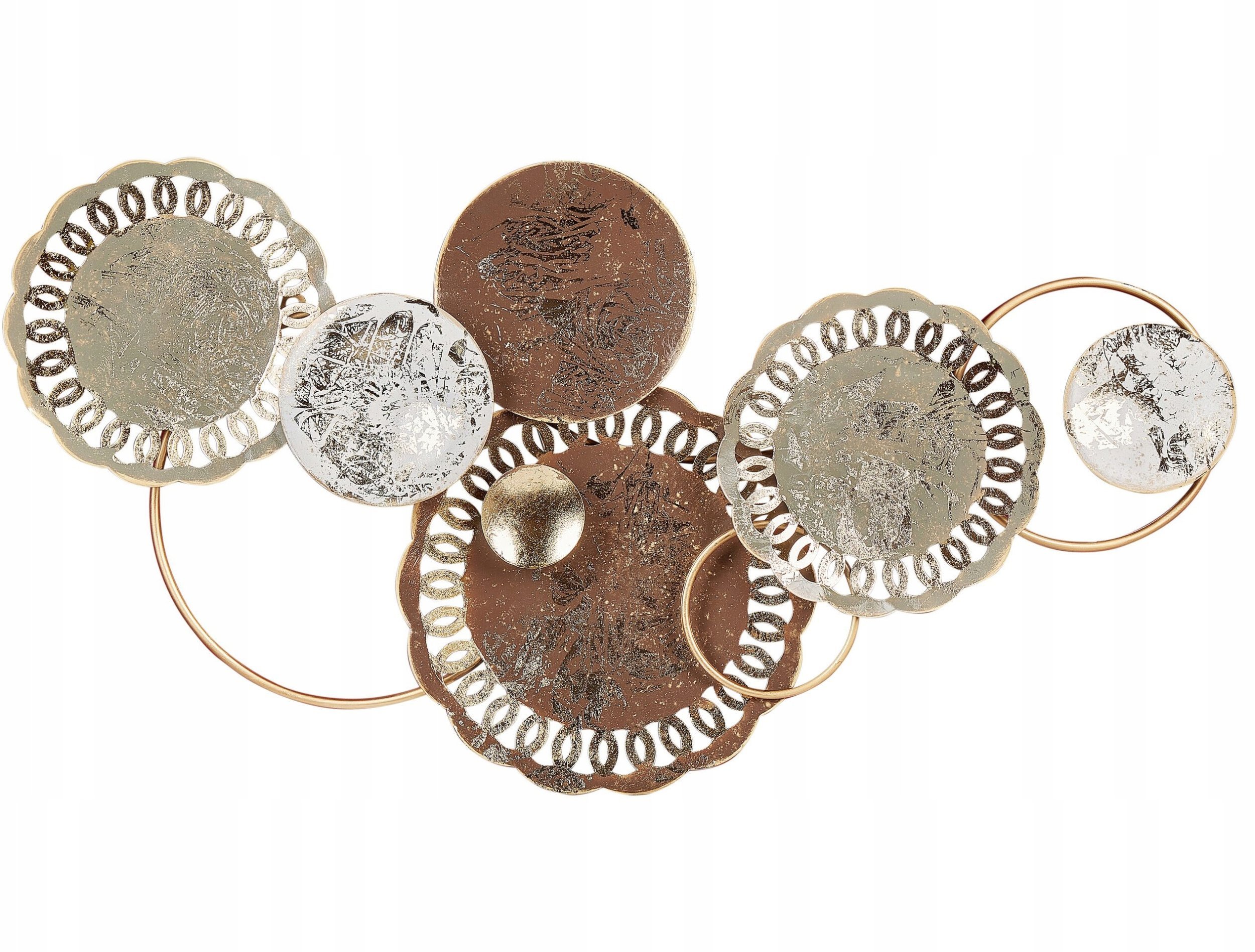 Beliani Dekoracja ścienna PLUTONIUM Metal Kolorowy 48 cm