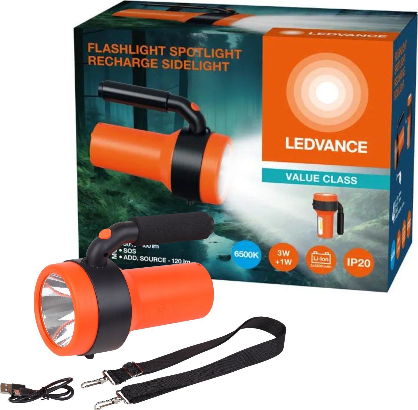 Latarka Osram LEDVANCE Akumulatorowa Latarka LED USB 3W 300lm 4 tryby świecenia