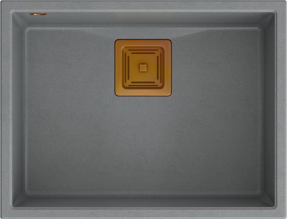 Zlewozmywak Quadron DAVID 50 GraniteQ silver stone/elementy miedziane