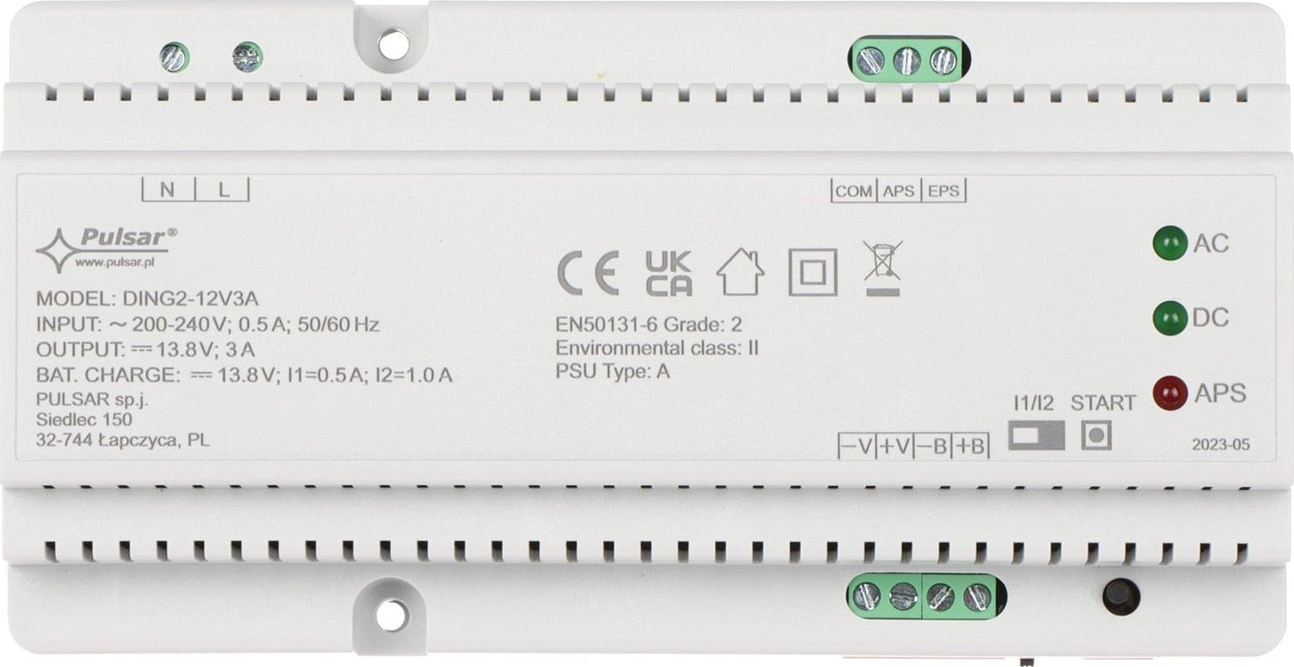 Pulsar ZASILACZ BUFOROWY IMPULSOWY DING2-12V3A PULSAR