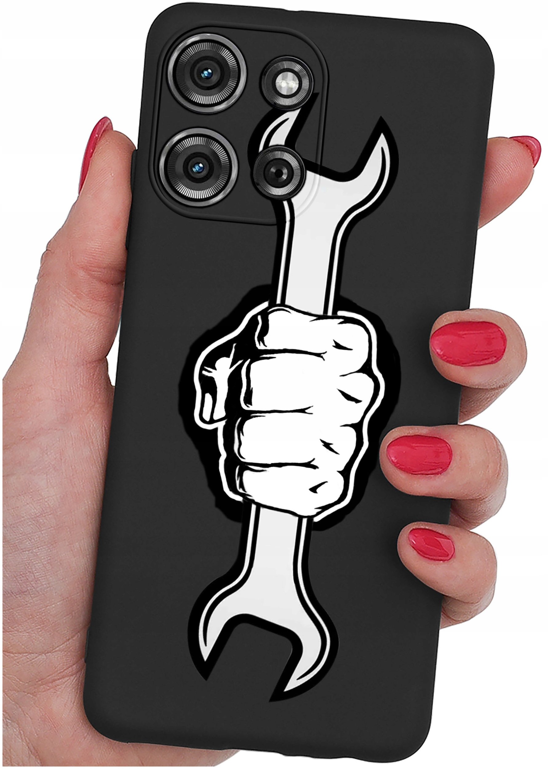 Etui do Motorola G75 5G | WZORY | SILIKONOWE MATT SZKŁO 9H