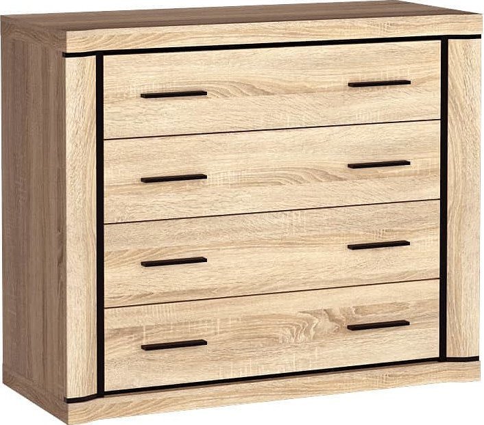 Elior Komoda z szufladami dąb sonoma - Verna 4X