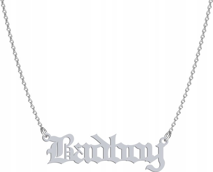 Radziszewska Jewellery NASZYJNIK SREBRNY BAD BOY ŁAŃCUSZEK PREZENT 925 SREBRO DEDYKACJA GRATIS