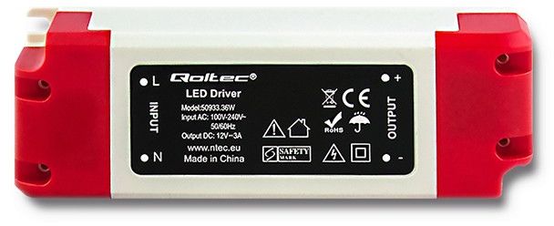 Qoltec Zasilacz LED Driver 36W 3A (50933)