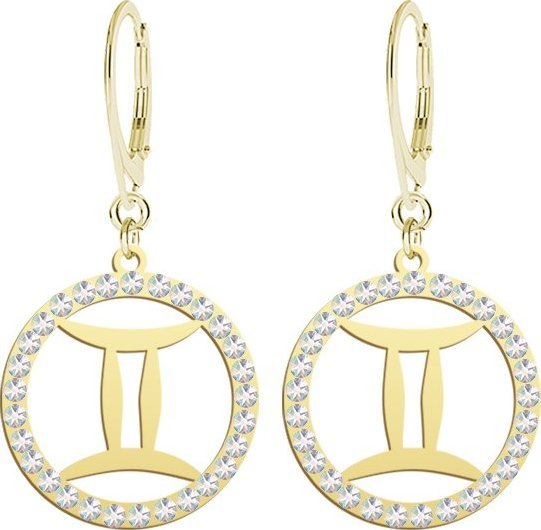 Radziszewska Jewellery Kolczyki Pozłacane Bliźnięta Znak Zodiaku