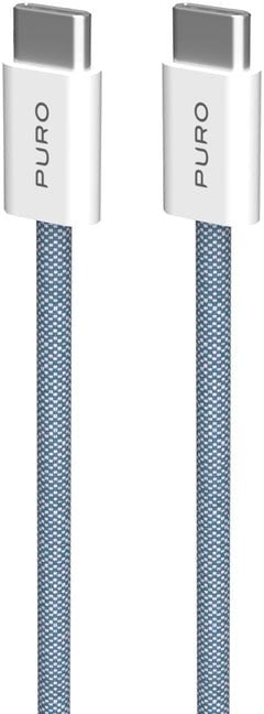 Kabel USB Puro USB-C - USB-C 1.5 m Niebieski (8018417490651)
