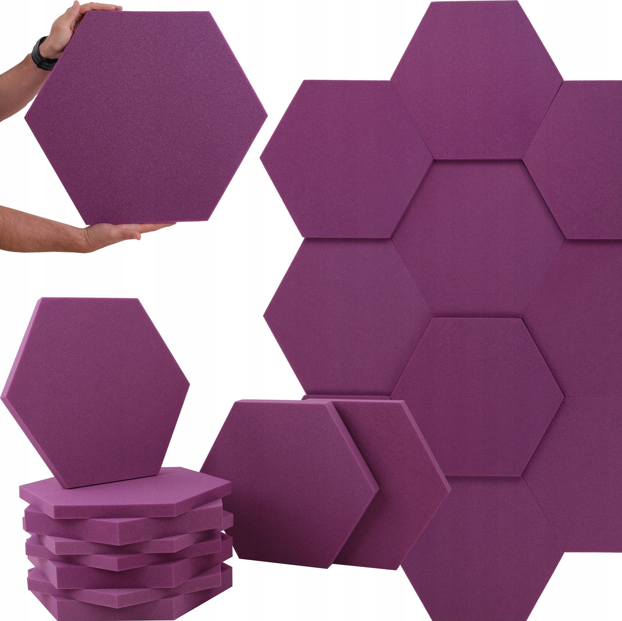 Panel ścienny pianka akustyczna dekoracyjna ozdobna idealna do studia i biura BITMAT