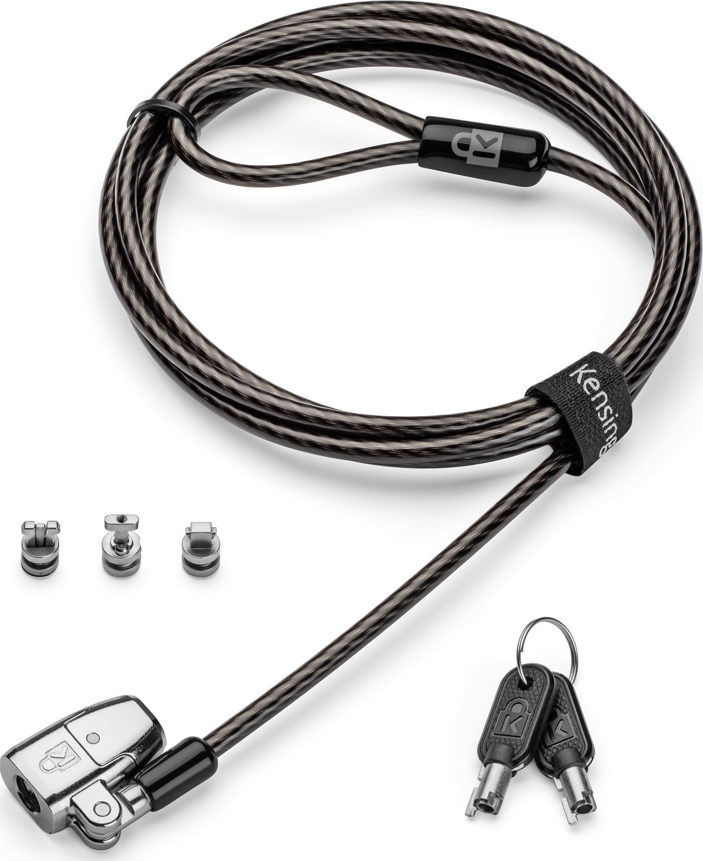 Linka zabezpieczająca Kensington Blokada do laptopa ClickSafe 2.0 3-in-1 Keyed T-Bar, Nano, Wedge