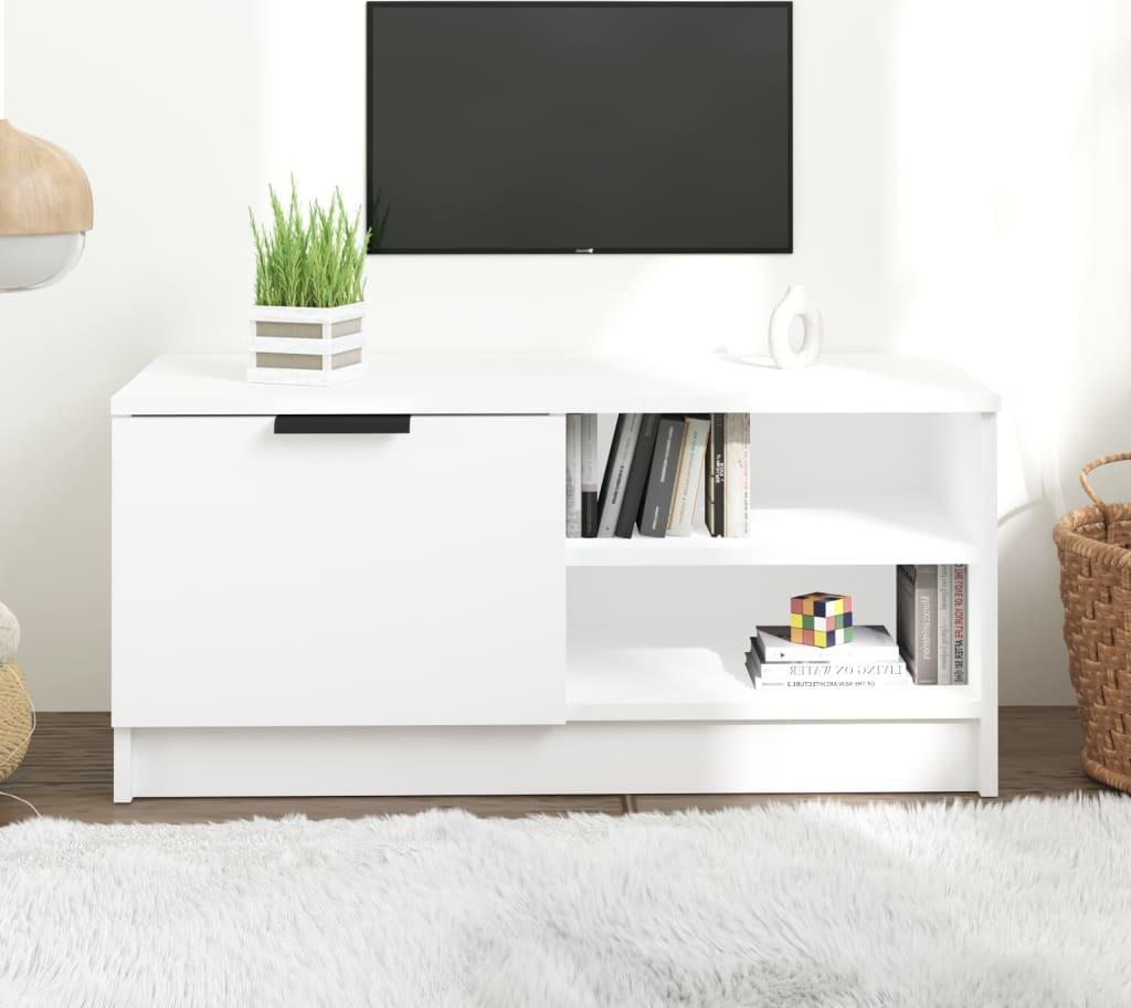 vidaXL Szafka pod telewizor, biała, 80x35x36,5 cm