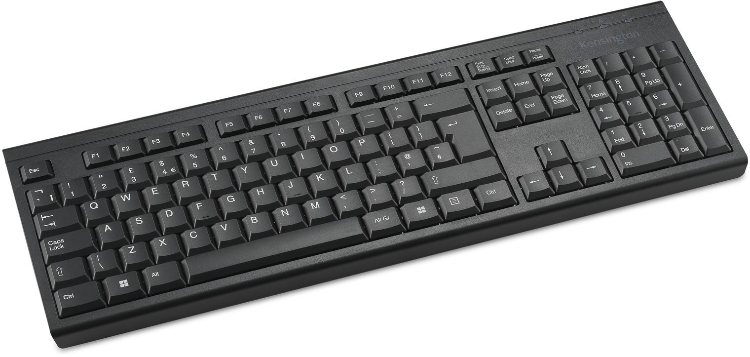 Klawiatura Kensington KB150 EQ - Klawiatura - full size - bezprzewodowy - 2.4 GHz - QWERTY - GB - karton certyfikowany FSC