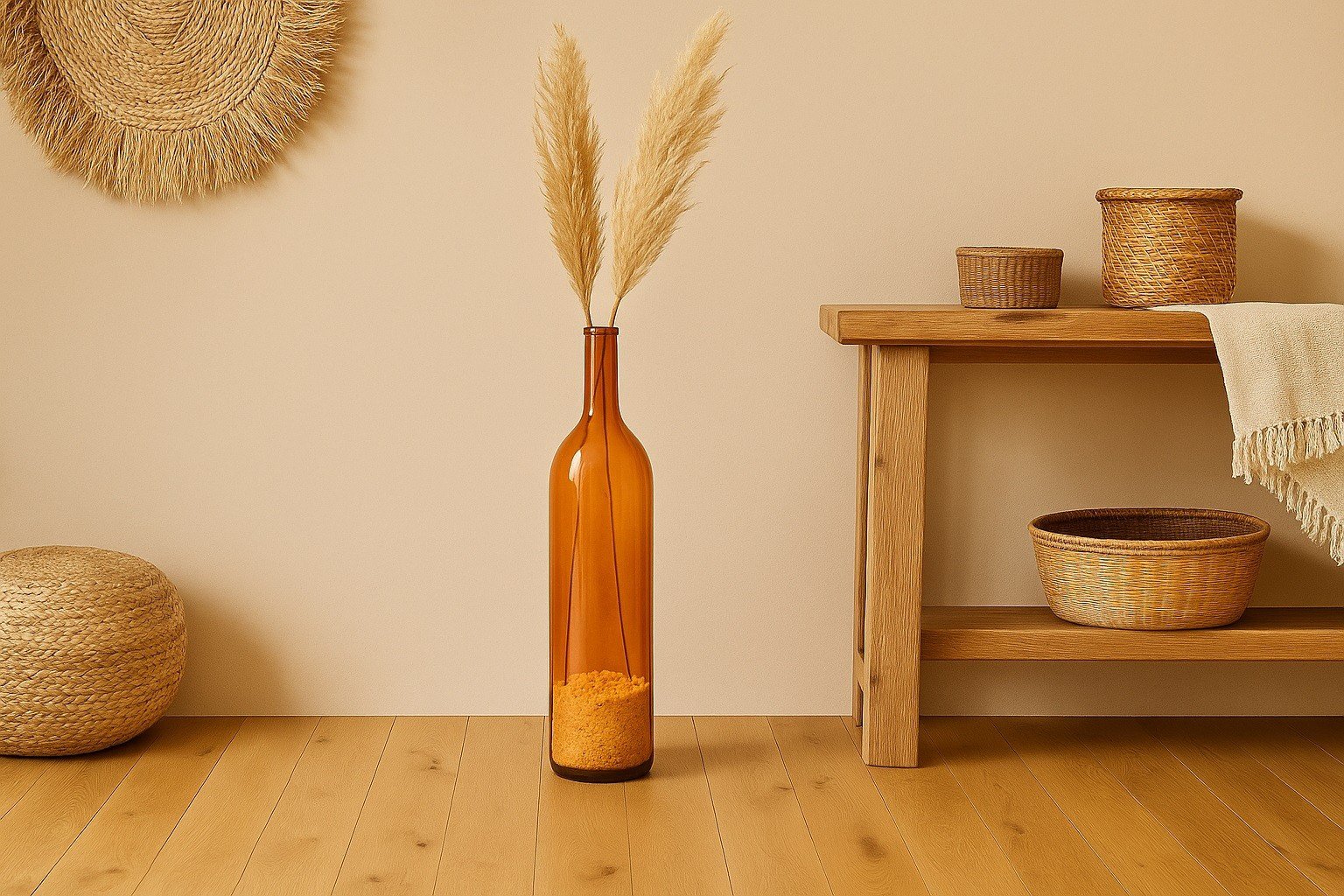 Butelka dekoracyjna wazon 100 cm pomarańczowa 4765 San Miguel