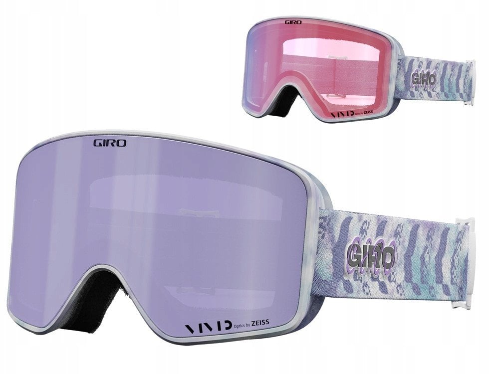 Gogle zimowe GIRO METHOD PURPLE FLASH BACK (Szyba lustrzana kolorowa VIVID-Carl Zeiss VIVID HAZE 8-18% VLT S3 + Szyba lustrzana kolorowa VIVID-Carl Ze
