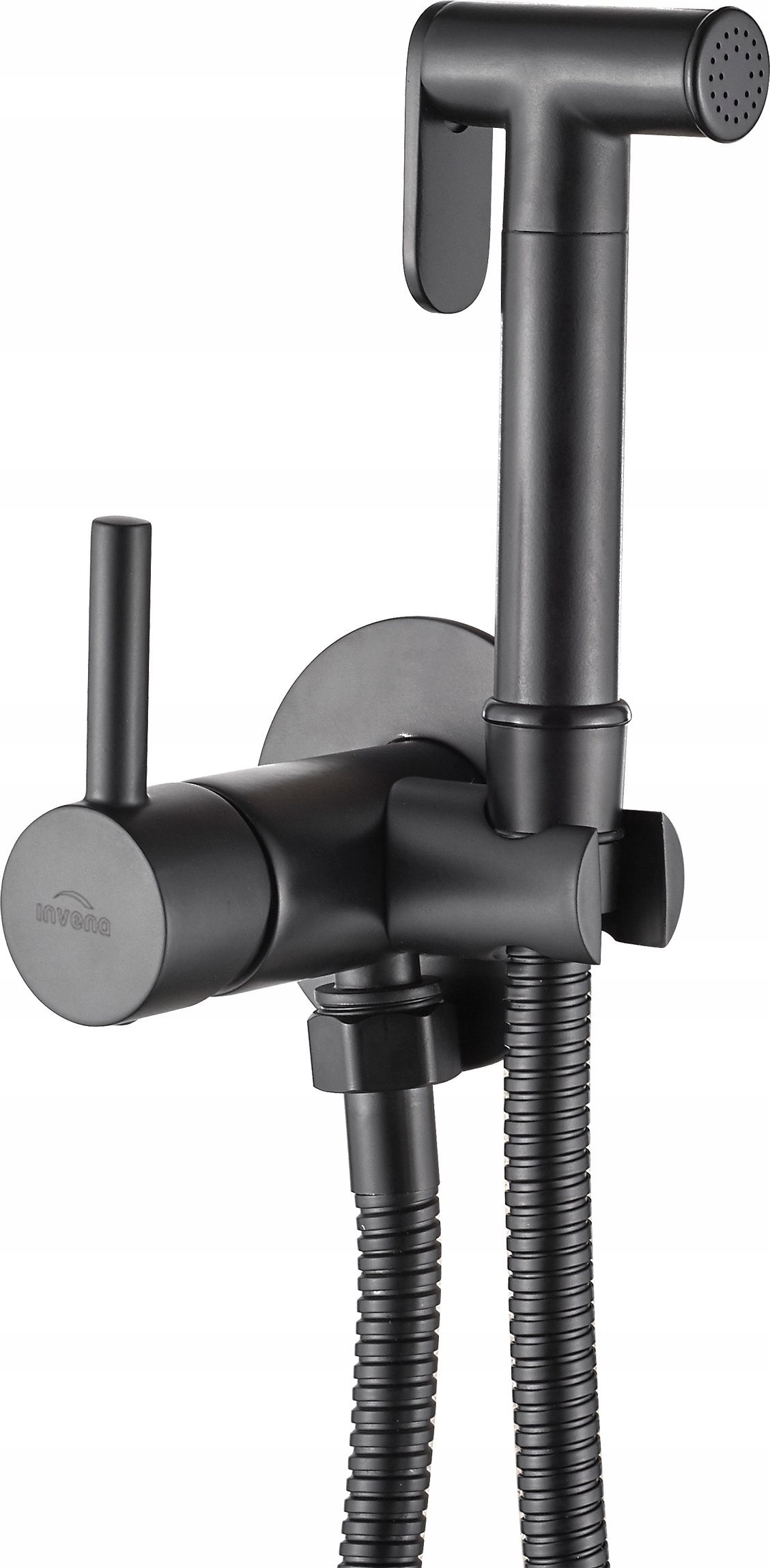 Bateria bidetowa Invena BATERIA BIDETOWA PODTYNK OKRAGLA, CZARNY