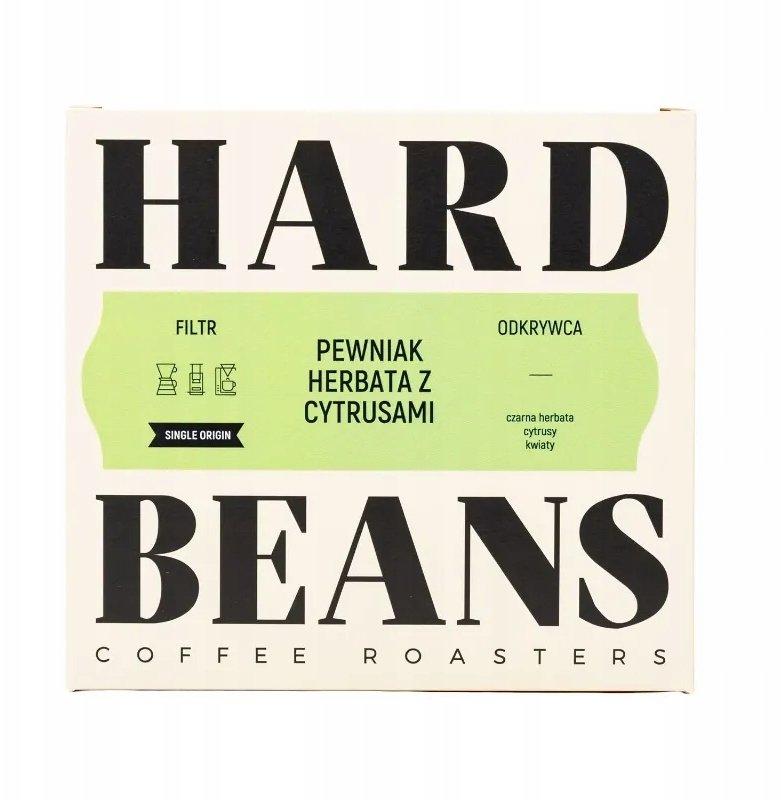 Kawa ziarnista Hard Beans Coffee Kawa ziarnista Pewniak Herbata z Cytrusami Filtr 250g