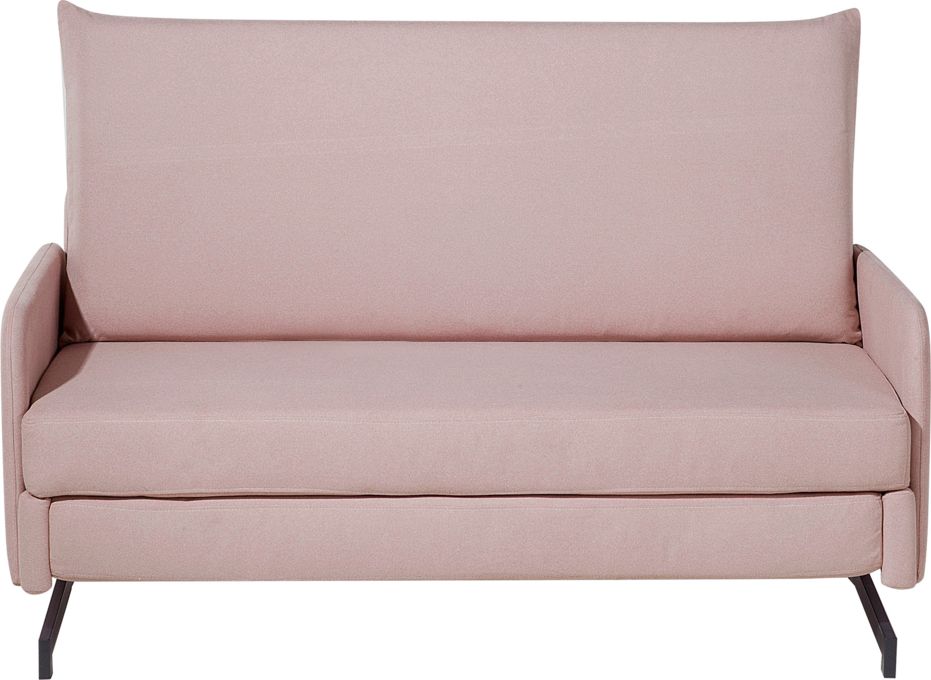 Beliani Sofa rozkładana różowa BELFAST