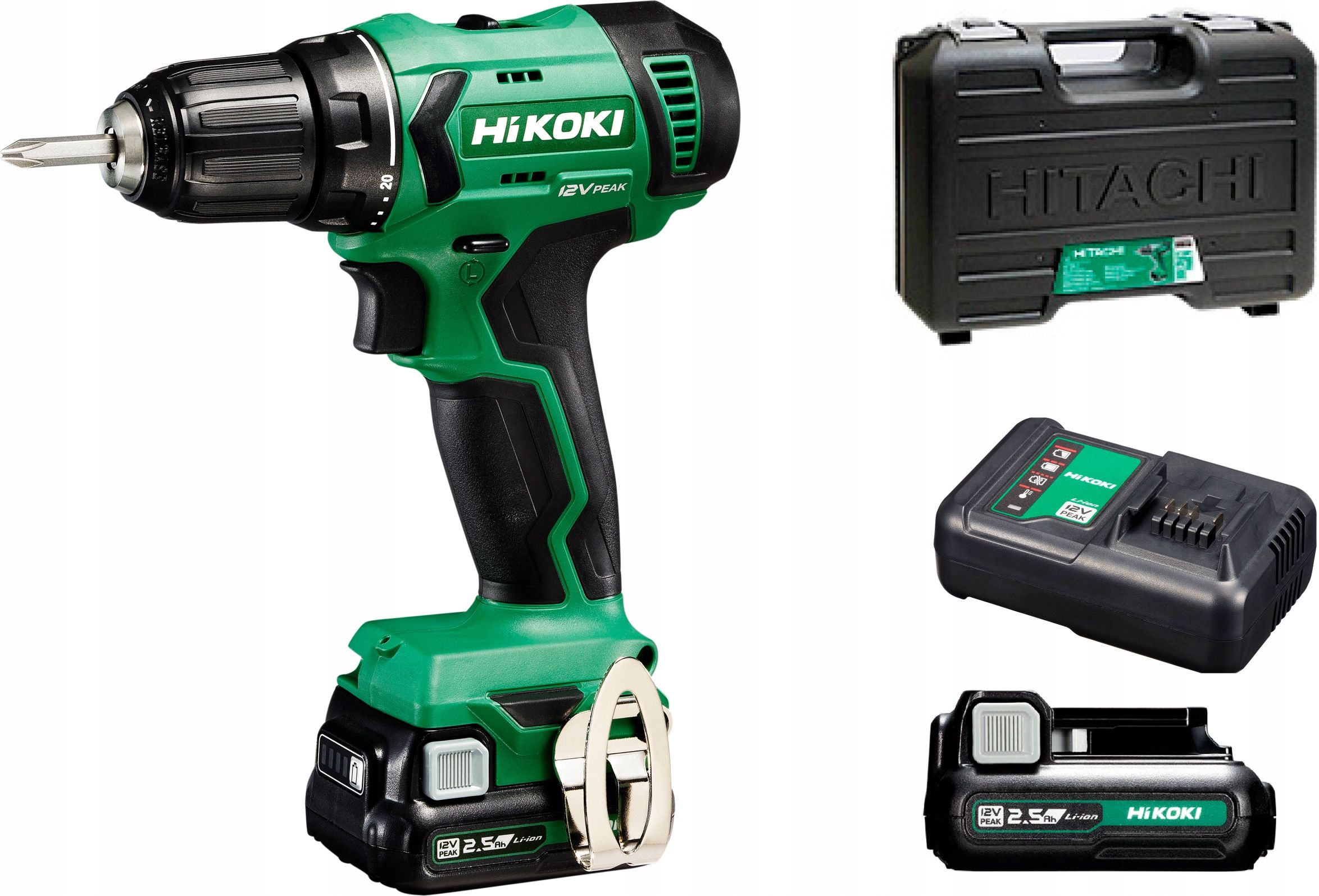 Wiertarko-wkrętarka Hikoki DS12DA WFZ 12 V 2 x akumulator 2.5 Ah