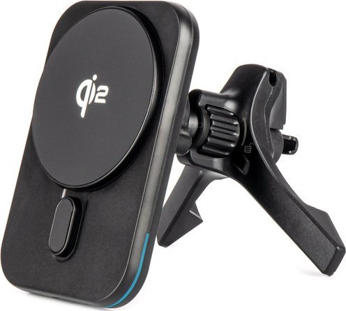 Uchwyt samochodowy na telefon do kratki i na kokpit z szybk? ładowark? indukcyjn? Qi2 15W AMIO-04180