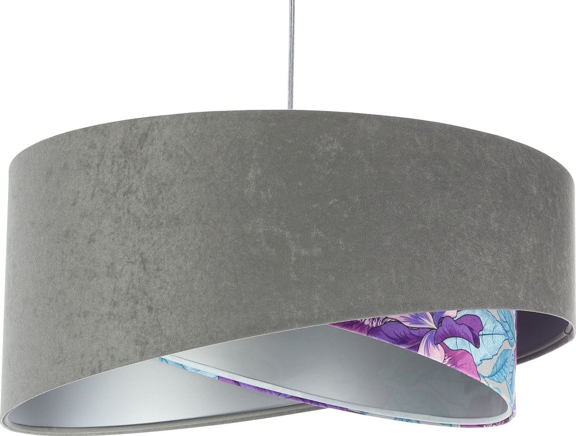 Lampa wisząca BPS KONCEPT Lampa wisząca GRAY FLOWER szara/srebrna