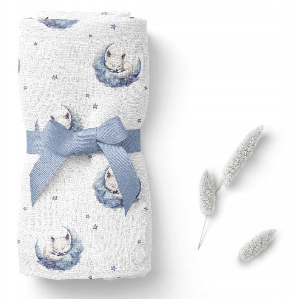 BOCIOLAND BL192-PIELUSZKA BAMBUSOWA 110X110 ŚPIĄCE LISKI