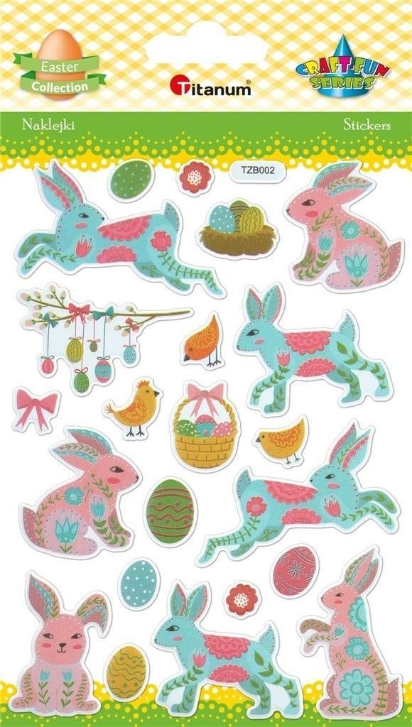 Titanum Naklejki wypukłe Wielkanoc 22szt