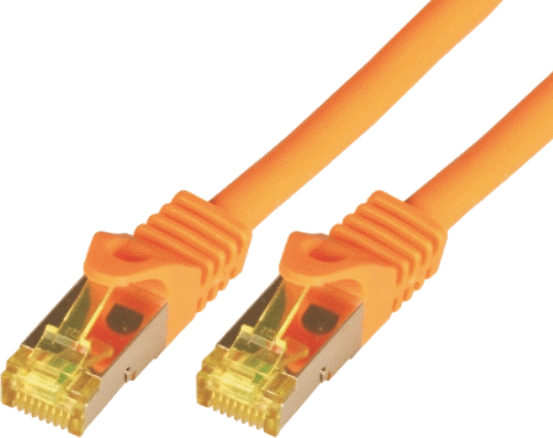 Mcab Patchcord, S-FTP, Cat7, PIMF, LSZH, 0.5m, pomarańczowy (3701)