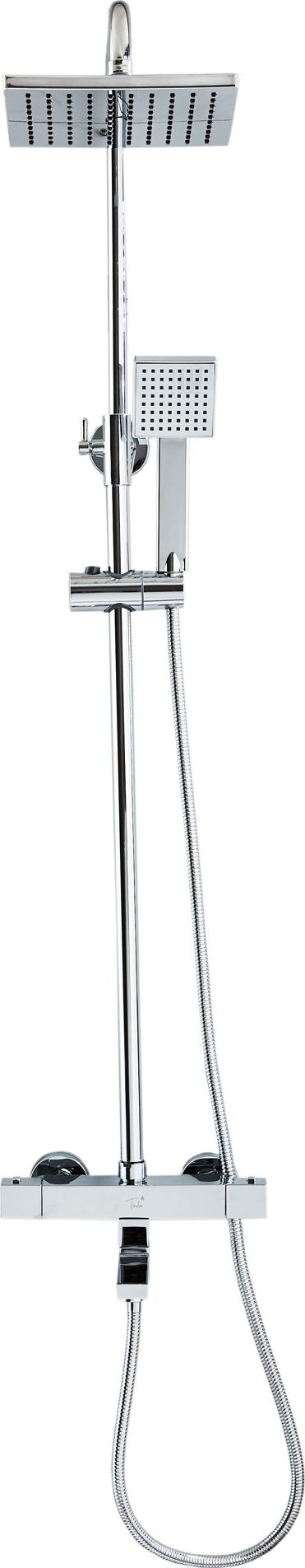 Zestaw prysznicowy Toule Deszczownica prysznic 1,5m wlewka termostat chrom