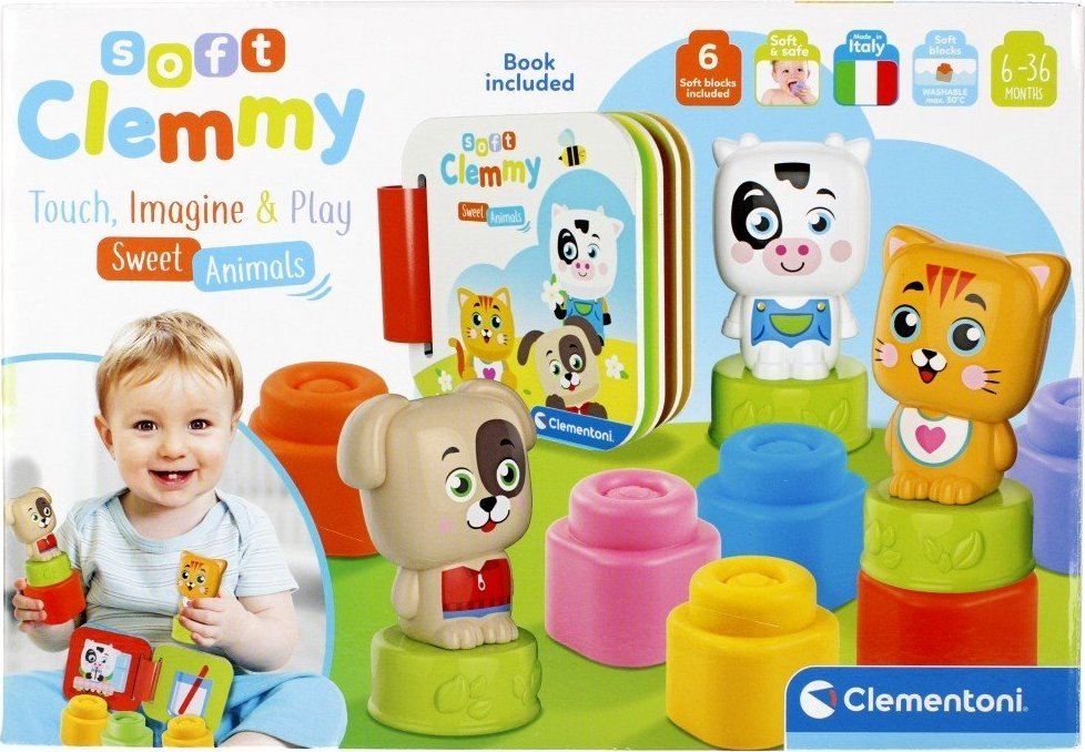 Clementoni Klocki Clemmy Słodkie Zwierzaki