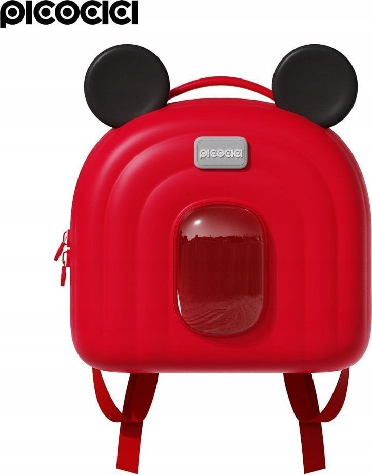 PICOCICI Mały plecak z uszkamni k52 czerwony