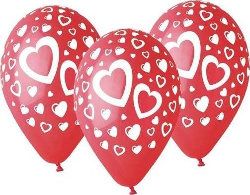 GMR Balony lateksowe Serca - 30 cm - 5 szt. uniwersalny
