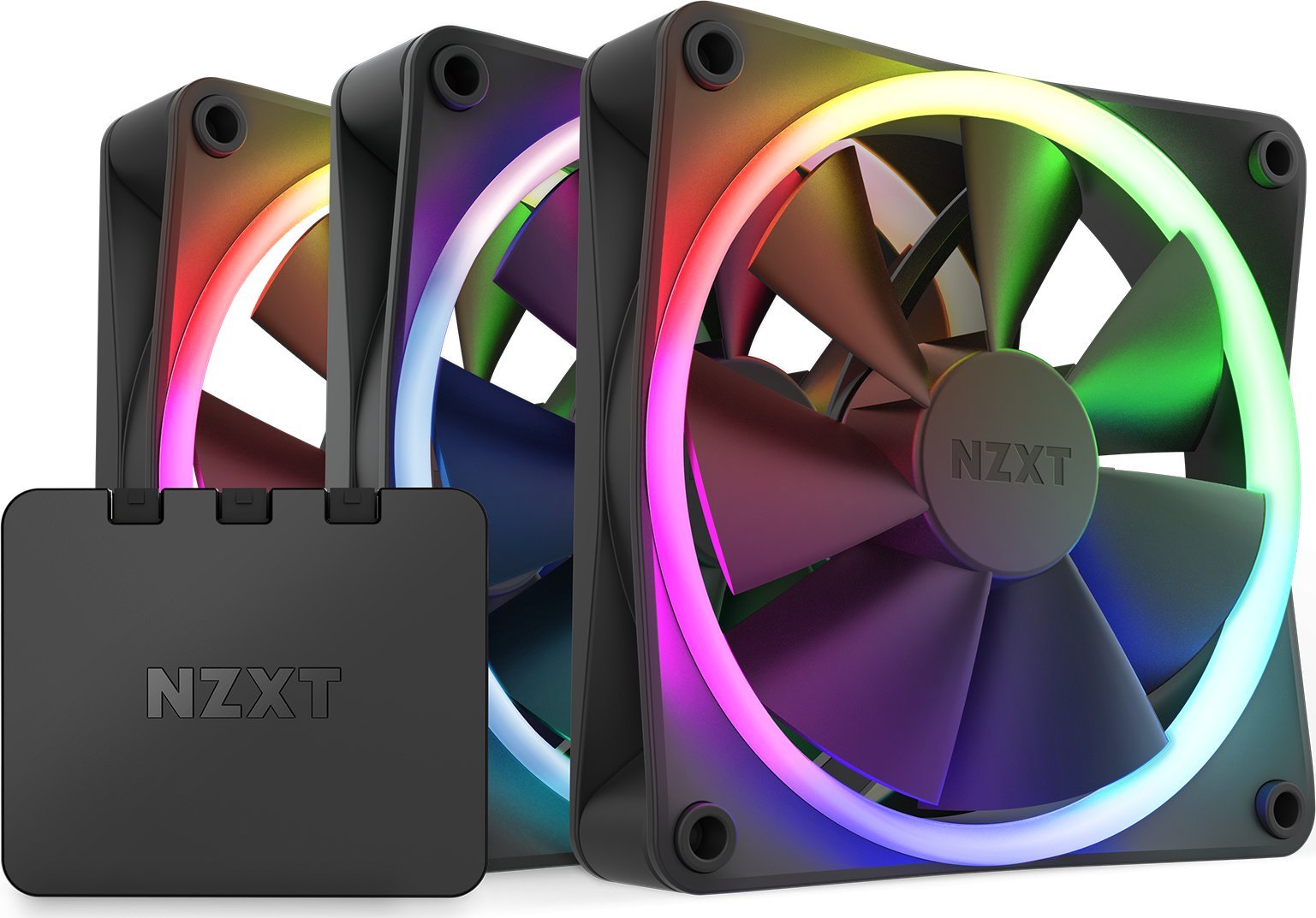 Wentylator Nzxt F120 RGB 3-pack + Hub (RF-R12TF-B1)